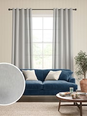 William Morris At Home Mist Waltham Sheer Made To Measure Curtains - Image 1 of 5