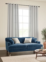William Morris At Home Mist Waltham Sheer Made To Measure Curtains - Image 2 of 5