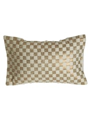 Interiors by Premier Gold Cream Kensington Townhouse Check Cushion - Image 2 of 2