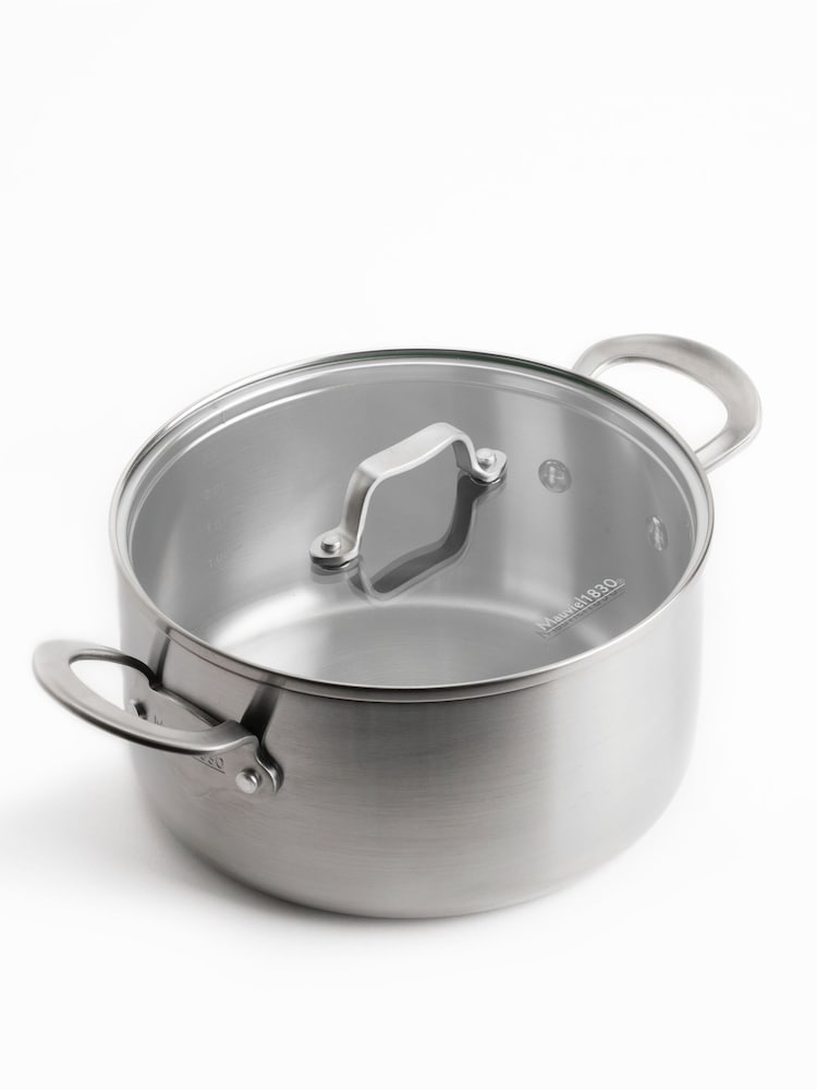 Mauviel 1830 Silver Tri-Ply 20Cm Casserole - Image 1 of 1