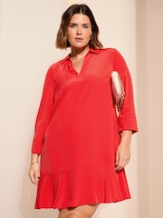 Rot - Curves Like These Kaftan-Minikleid - Bild 1 von 4