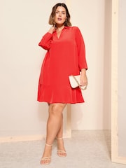 Rot - Curves Like These Kaftan-Minikleid - Bild 2 von 4