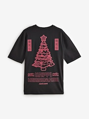 Черное/красное японское дерево - Christmas 100% Cotton T-Shirt - Изображение 6 из 8
