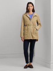 Lauren Ralph Lauren Anorak Hooded Tan Brown Jacket - Image 3 of 10