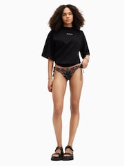 AllSaints Black Embroidered Jamilia Bikini Bottoms - Image 3 of 5
