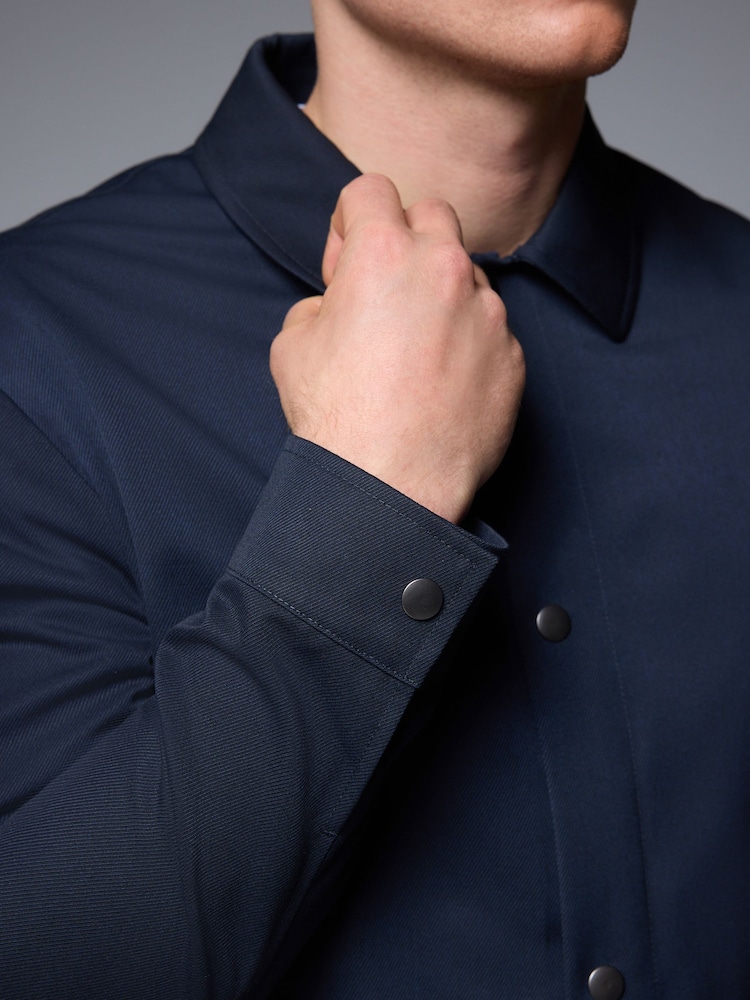 Navy Blue Twill Coach Jacket - Image 2 of 12