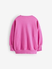 Pink Disco Heart Embellished Sweatshirt (3-16yrs) - Image 5 of 7