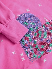 Pink Disco Heart Embellished Sweatshirt (3-16yrs) - Image 7 of 7