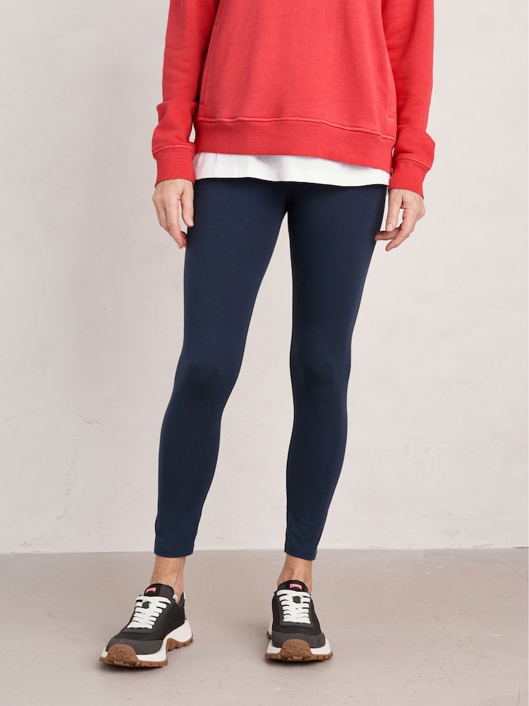 Seasalt Cornwall Blue Sea Dance Cotton Leggings - Image 1 of 5