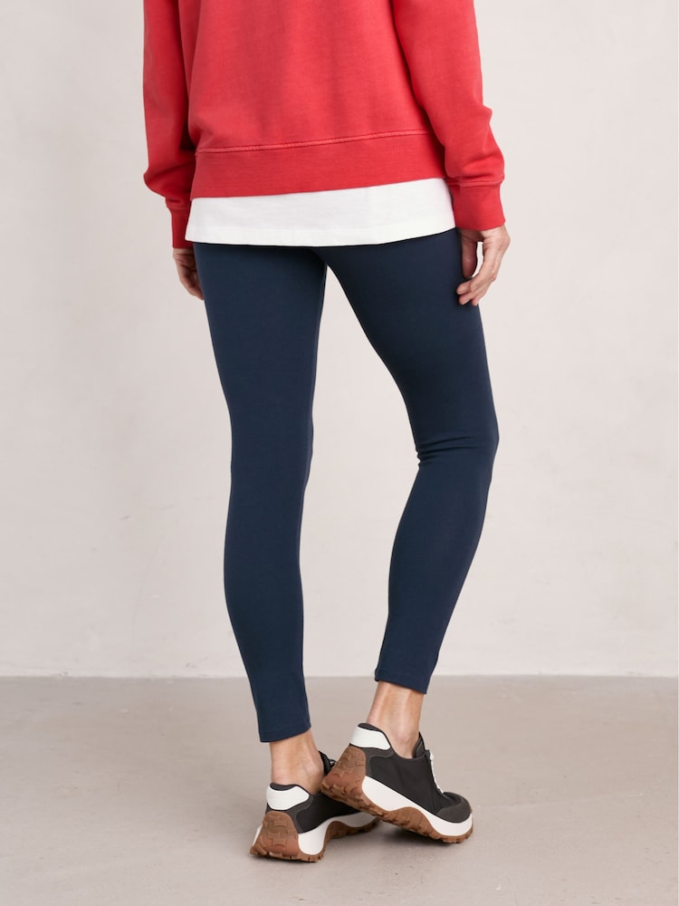 Seasalt Cornwall Blue Sea Dance Cotton Leggings - Image 2 of 5