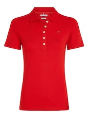 Tommy Hilfiger Red Slim 1985 Pique Polo Shirt - Image 1 of 5