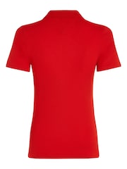 Tommy Hilfiger Red Slim 1985 Pique Polo Shirt - Image 2 of 5