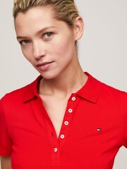 Tommy Hilfiger Red Slim 1985 Pique Polo Shirt - Image 5 of 5