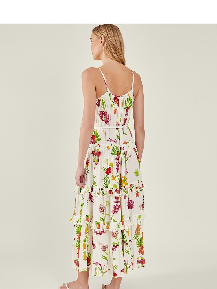 Accessorize White Botanical Strap Dress - Image 2 of 4 Accessorize White Botanical Strap Dress - Image 2 of 4