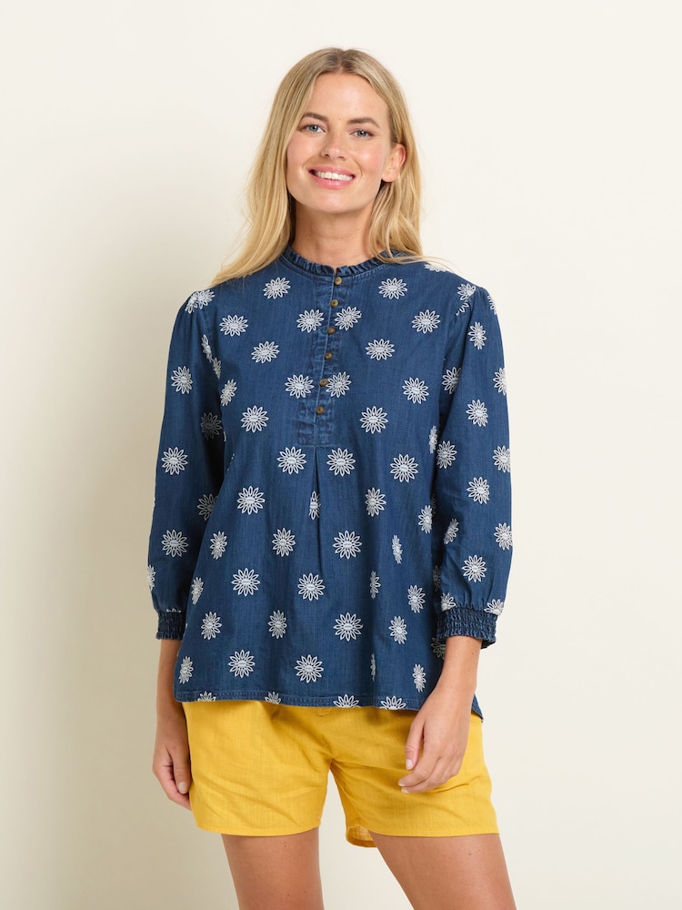 Brakeburn Blue Daisy Blouse - Image 1 of 6