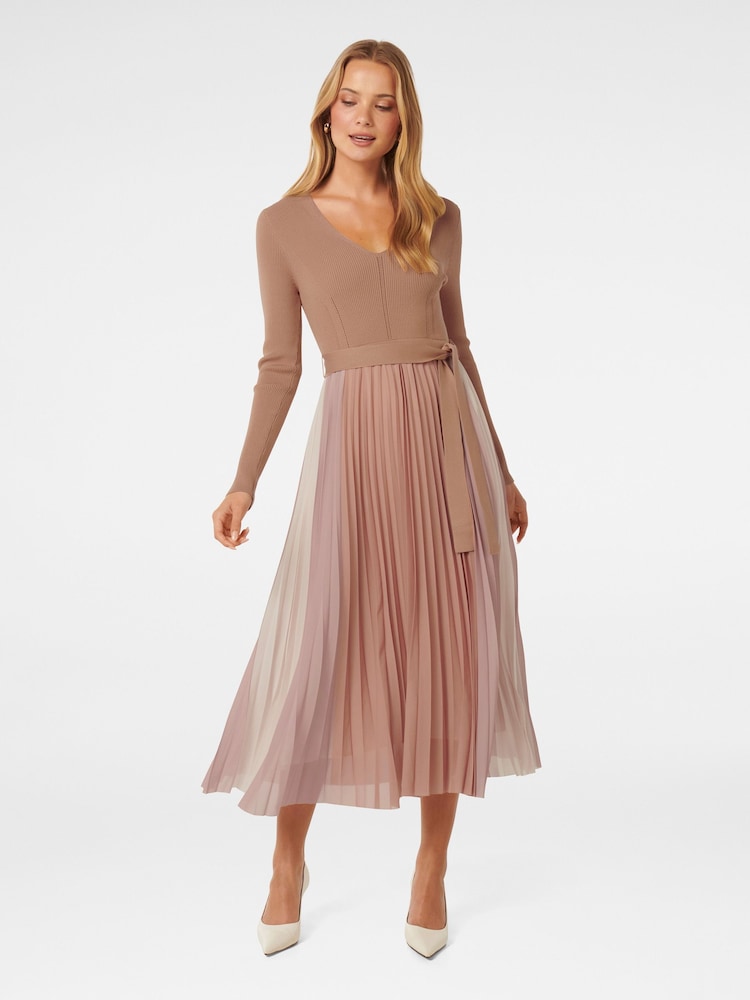 Forever New Alicia Midi-Strickkleid mit Blockstreifen - Bild 1 von 4 Forever New Alicia Midi-Strickkleid mit Blockstreifen - Bild 1 von 4