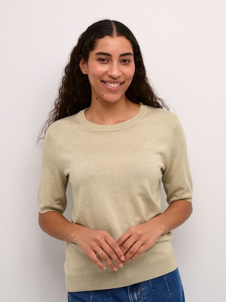 Kaffe Kalizza Short Sleeve Round Neck Pullover T-Shirt - Image 1 of 6