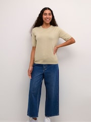 Kaffe Kalizza Short Sleeve Round Neck Pullover T-Shirt - Image 4 of 6