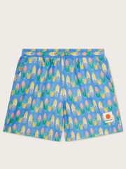 Monsoon Blue Surfboard Print Swim Shorts - Image 1 of 1