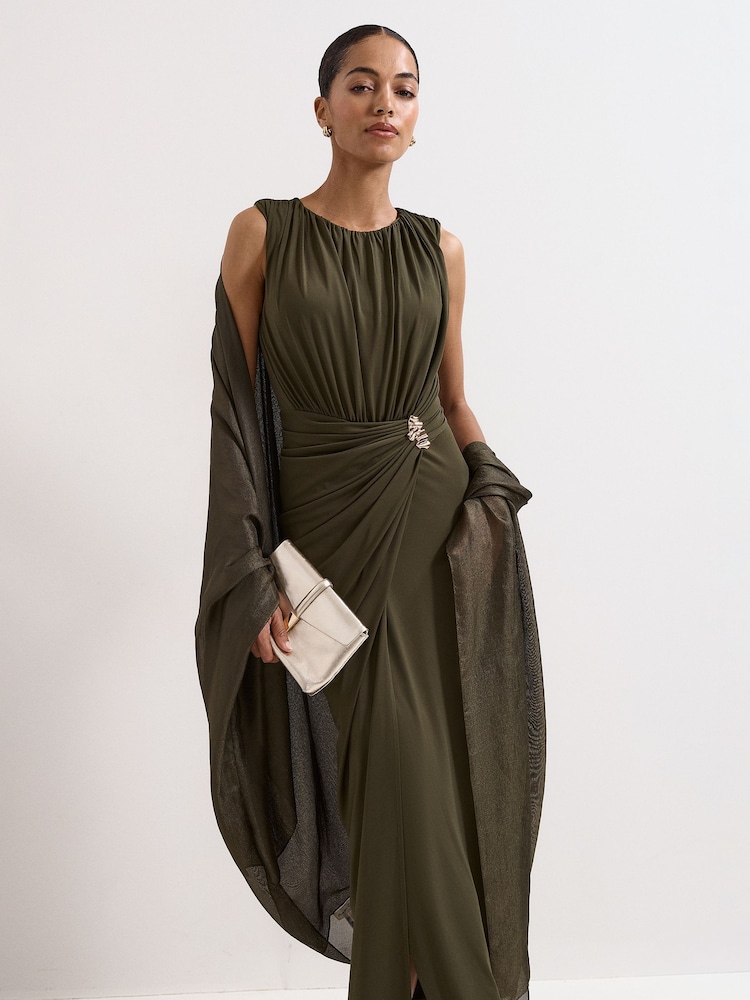 Phase Eight Green Oversized Scarf - Image 1 of 5 Phase Eight Green Oversized Scarf - Image 1 of 5