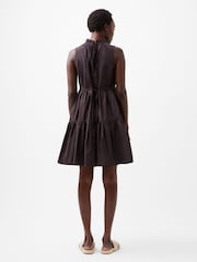 French Connection Brown Poplin Era Dress - Image 2 of 4