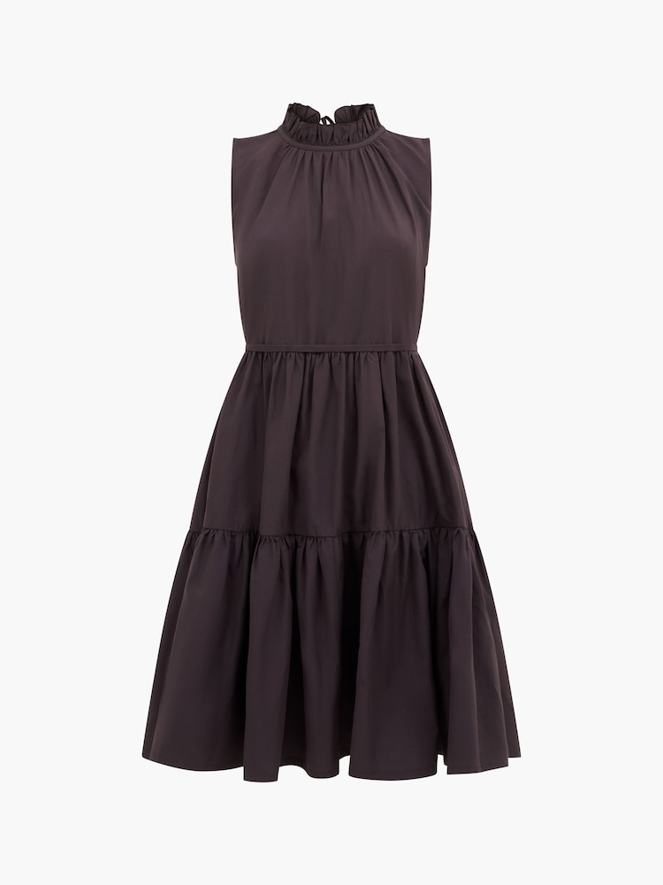 French Connection Brown Poplin Era Dress - Image 4 of 4