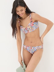 FatFace Mila Pink Pop Floral Bikini Bottoms - Image 1 of 6