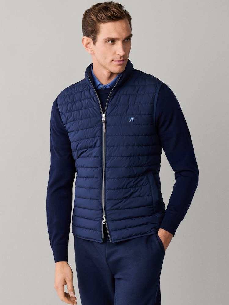 Hackett Blue Ultra Lightweight Gilet - Image 1 of 7