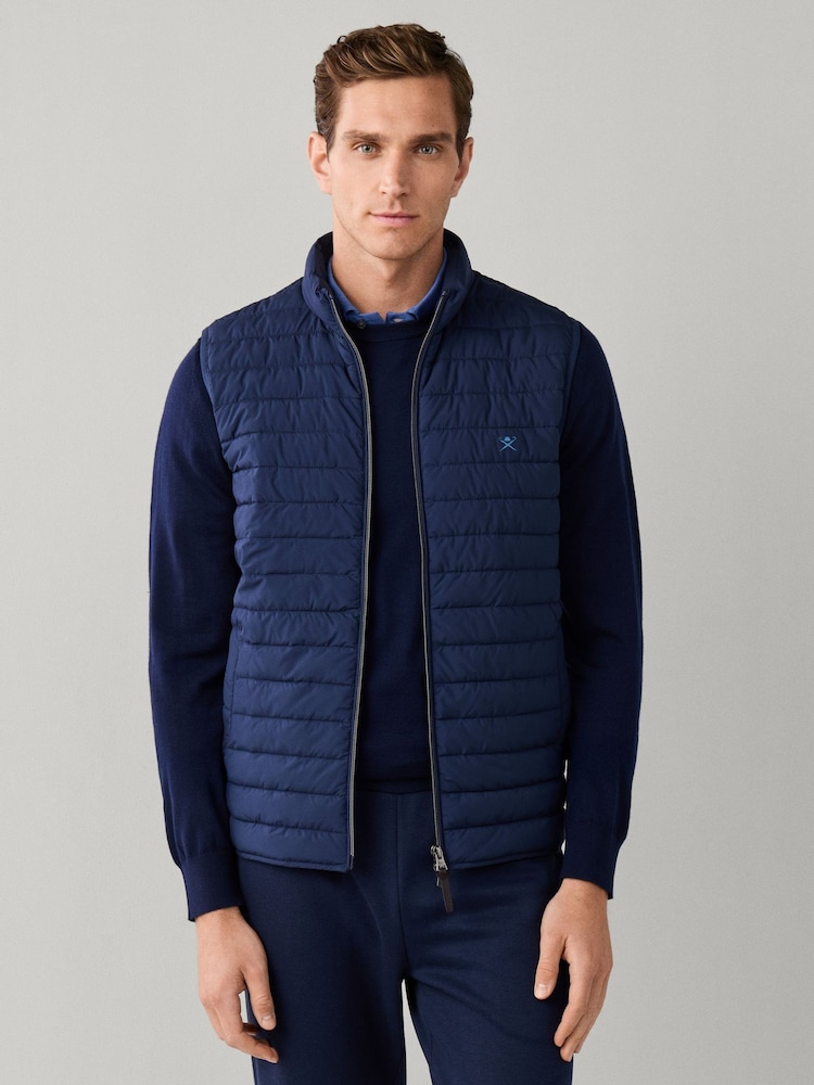 Hackett Blue Ultra Lightweight Gilet - Image 7 of 7