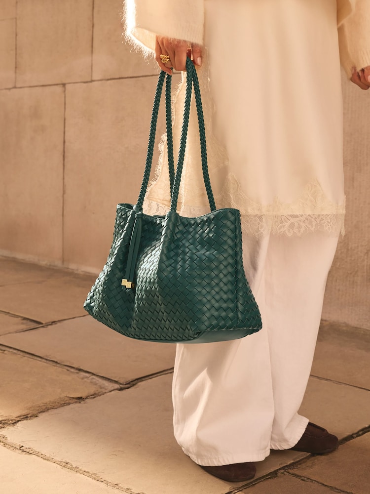 Katie Loxton Green Nova small shoulder Tote - Image 1 of 7 Katie Loxton Green Nova small shoulder Tote - Image 1 of 7