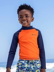 Mountain Warehouse Orange Kids Long Sleeved Rash Vest - Image 1 of 4