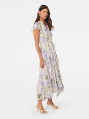 Forever New White Freya Flutter Sleeves Midi Dress - Image 3 of 4