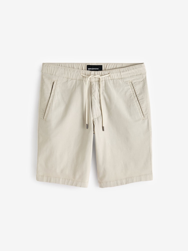 Remus Uomo Cream Slim Leg Tencel Stretch Chino Shorts - Image 6 of 6