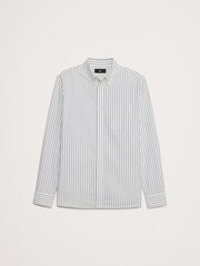 Banana Republic White Stripe Oxford Long Sleeve Shirt - Image 4 of 4