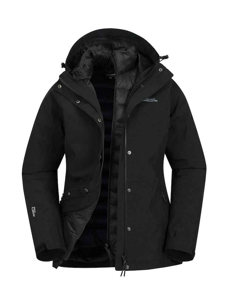 Mountain Warehouse Black Alaskan Womens 3-in-1 Waterproof Jacket - Image 1 of 4