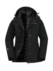Mountain Warehouse Black Alaskan Womens 3-in-1 Waterproof Short Jacket - Image 5 of 8