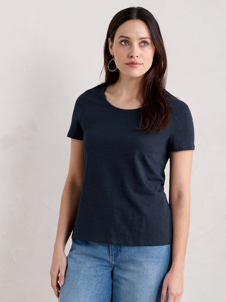 Seasalt Cornwall Blue Camerance T-Shirt - Image 1 of 5 Seasalt Cornwall Blue Camerance T-Shirt - Image 1 of 5