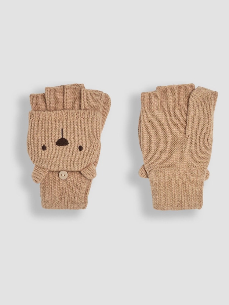 JoJo Maman Bébé Bear Novelty Mittens With Fingers - Image 3 of 4