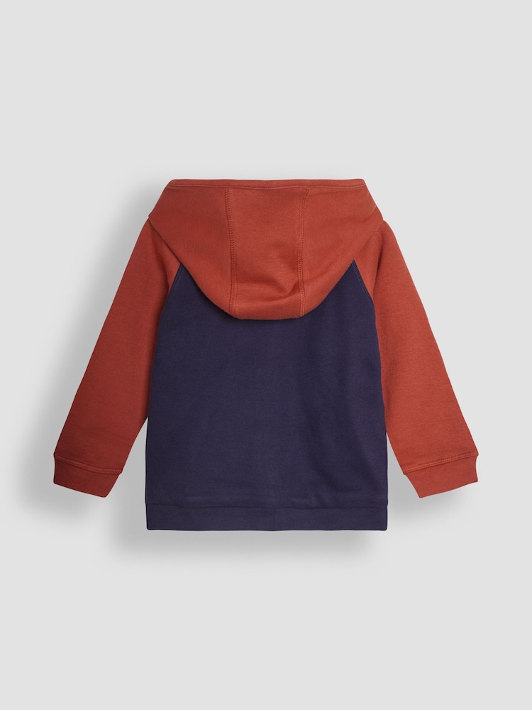 JoJo Maman Bébé Rust Fox Applique Reversible Hoodie - Image 3 of 8