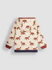 JoJo Maman Bébé Rust Fox Applique Reversible Hoodie - Image 5 of 8