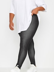 Yours Curve Black Jersey Leggings - Image 3 of 4