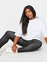 Yours Curve Black Jersey Leggings - Image 4 of 4
