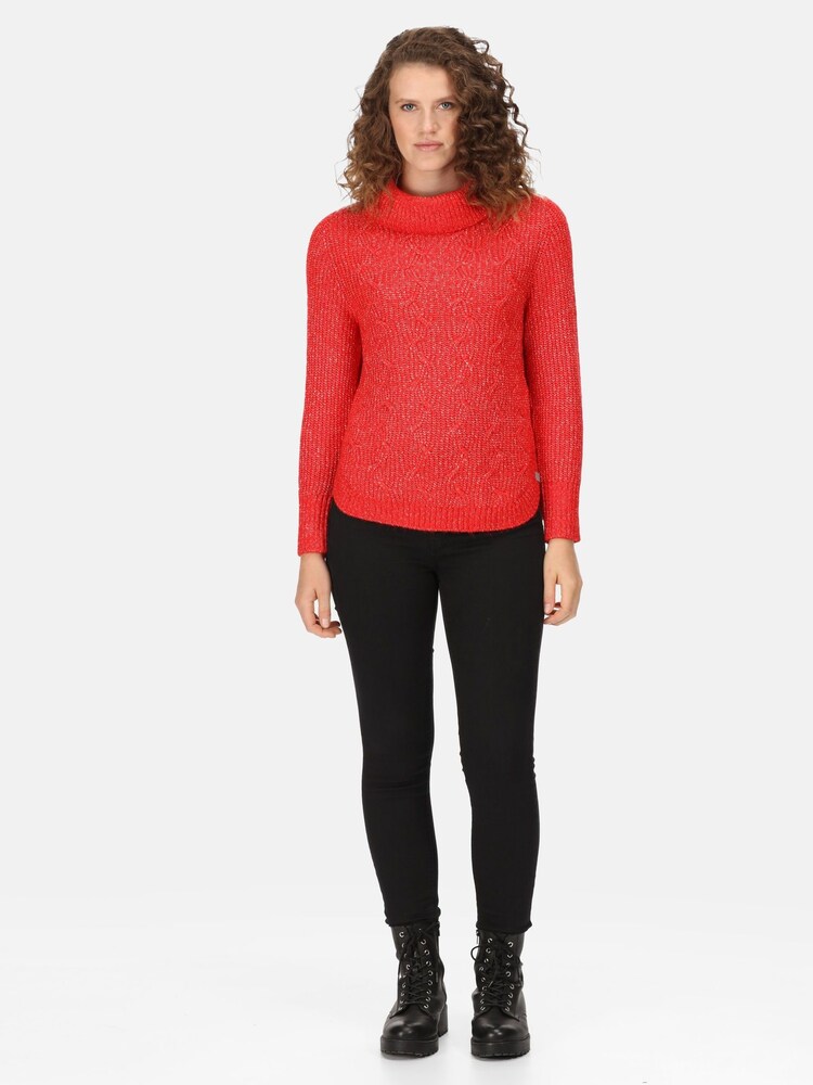 Regatta Red Kensley Knitted Roll Neck Jumper - Image 1 of 8