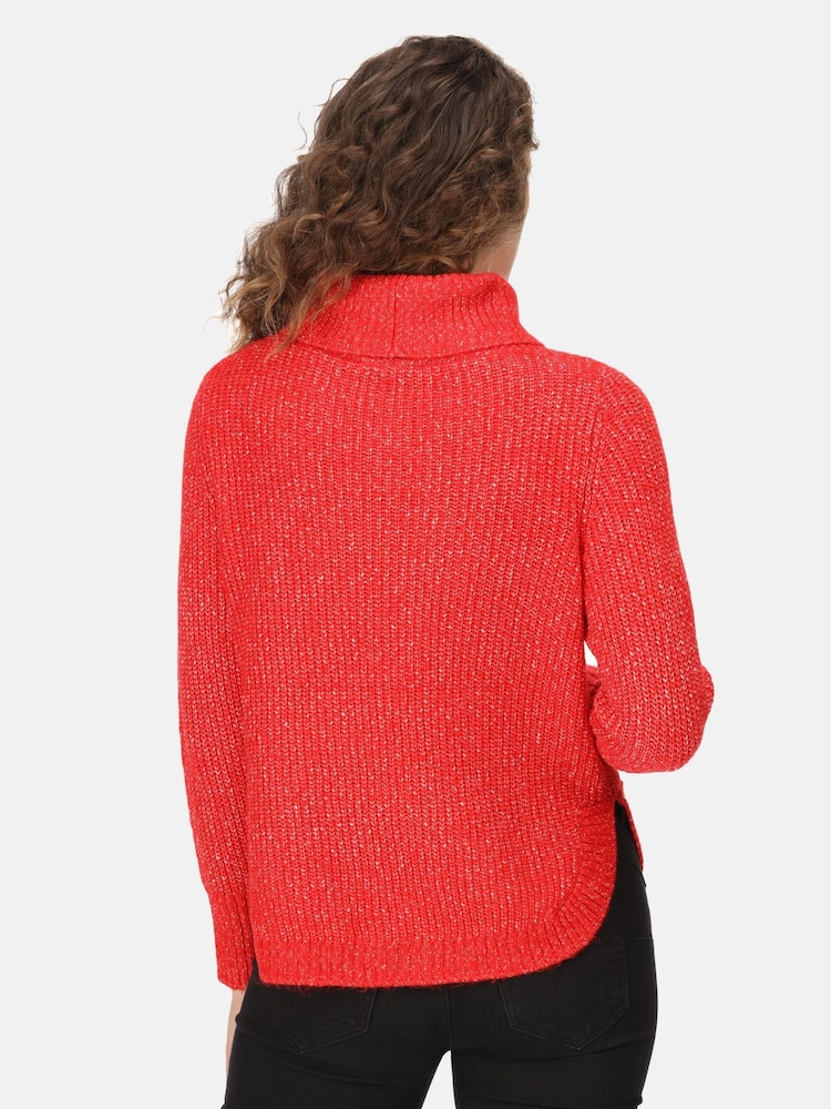 Regatta Red Kensley Knitted Roll Neck Jumper - Image 2 of 8