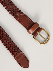 Seasalt Cornwall Brown Intertwined Woven Leather Belt - Image 2 of 2