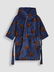 JoJo Maman Bébé Navy Blue Gruffalo The Gruffalo Printed Dressing Gown - Image 1 of 3