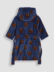 JoJo Maman Bébé Navy Blue Gruffalo The Gruffalo Printed Dressing Gown - Image 2 of 3