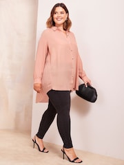 Friends Like These Pink Pleated Back Button Through Shirt - Image 1 of 1