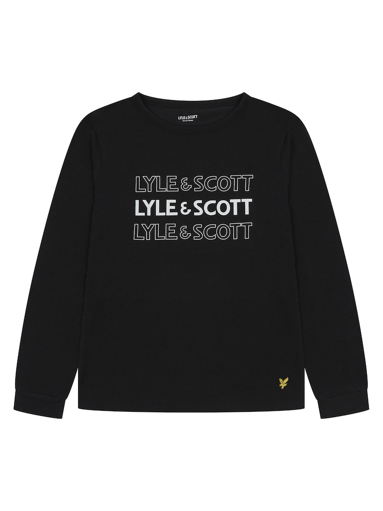 Lyle & Scott Long Sleeve Boys Burt T-Shirt and Cuffed Trousers Set - Bild 2 von 6 Lyle & Scott Long Sleeve Boys Burt T-Shirt and Cuffed Trousers Set - Bild 2 von 6