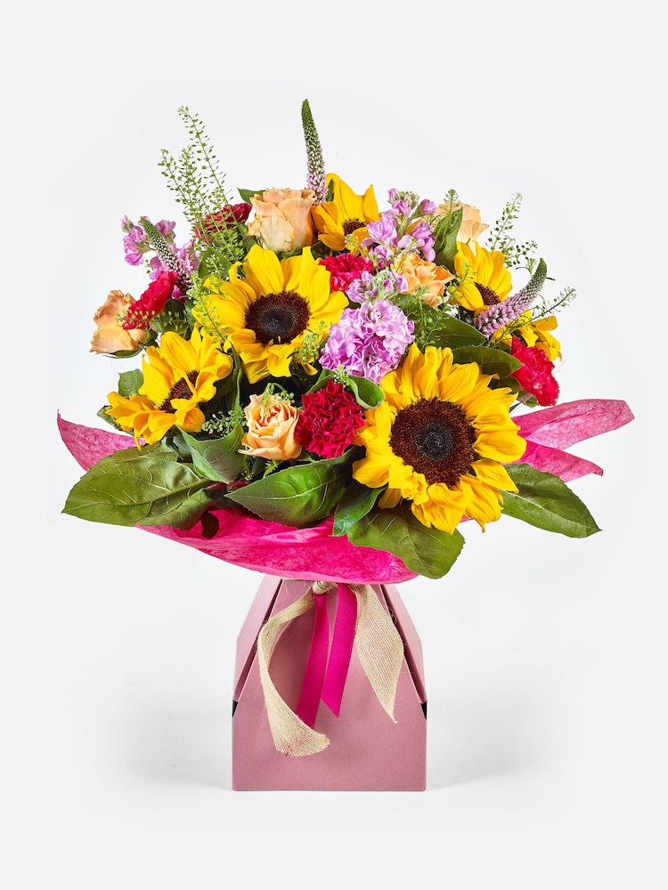 Buy Lucy Tiffney Bright Sunflower Fresh Flower Bouquet in Gift Bag
